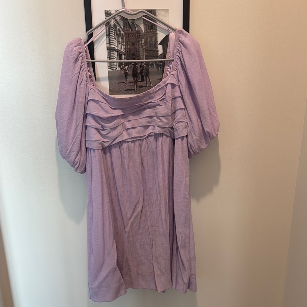 Altar'd State Lilac Dress with Puff Sleeves